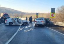 Accident rutier pe DN1, lângă Codlea. Trei persoane primesc îngrijiri medicale