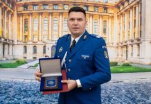 Jandarmul George Bucuțea, premiat de MAI pentru activitatea sa, cu Placheta Ministerului