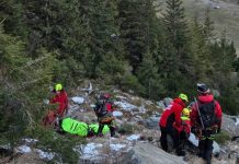 Foto. Doi turiști accidentați în Munții Făgărașului. Acțiunile salvamontiștilor sunt în desfășurare