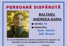 O adolescentă de 14 ani din Săcele a dispărut de acasă. Poliția cere ajutorul populației
