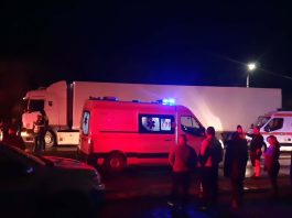 Foto și Video. Femeie lovită de tir pe DN1, la Șercaia. Victima a fost transportată la spital, în Brașov