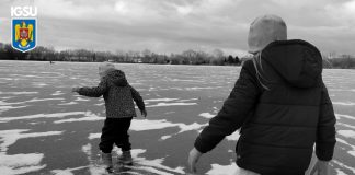 ISU Brașov avertizează: Nu lăsați copiii nesupravegheați în apropierea apelor înghețate. NU este loc de joacă!
