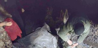 Braconaj pe râul Olt. Doi bărbați au fost prinși în flagrant de reprezentanții AVPS Făgăraș. Aveau 12 saci plini cu crap