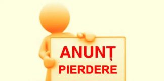 Anunț pierdere