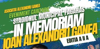 Foto. ,,În Memoriam Ioan Alexandru Ganea“, ediția a II-a: meci de fotbal caritabil pe stadionul din Făgăraș. Asociația Alexandru Ganea ajută copiii aflați în nevoi