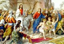 Intrarea Domnului în Ierusalim. Floriile. ,,Osana, Celui dintru înălțime, bine ești cuvântat, Cel ce vii întru numele Domnului“