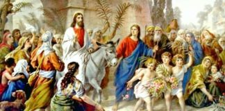 Intrarea Domnului în Ierusalim. Floriile. ,,Osana, Celui dintru înălțime, bine ești cuvântat, Cel ce vii întru numele Domnului“