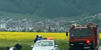 Accident rutier pe DN1, între Codlea și Brașov. O mașină a intrat în șanț