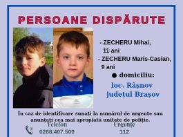 Doi copii, frați, din Râșnov sunt dați dispăruți. A fost emisă o informare RO-Alert