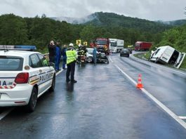 Accident rutier pe DN1, în zona Perșani, soldat cu patru victime