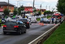 Accident rutier pe DN1, la ieșirea din Codlea. Sunt implicate trei autovehicule