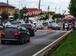 Accident rutier pe DN1, la ieșirea din Codlea. Sunt implicate trei autovehicule