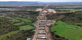 Foto. Șantierele de pe viitoarea Autostradă A13, Sibiu-Făgăraș. Investiția va fi finalizată în 2028