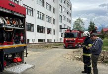 Foto. Exercițiu de gestionare a unei situații de urgență la Spitalul Orășănesc Victoria. Simularea a vizat camera de gardă